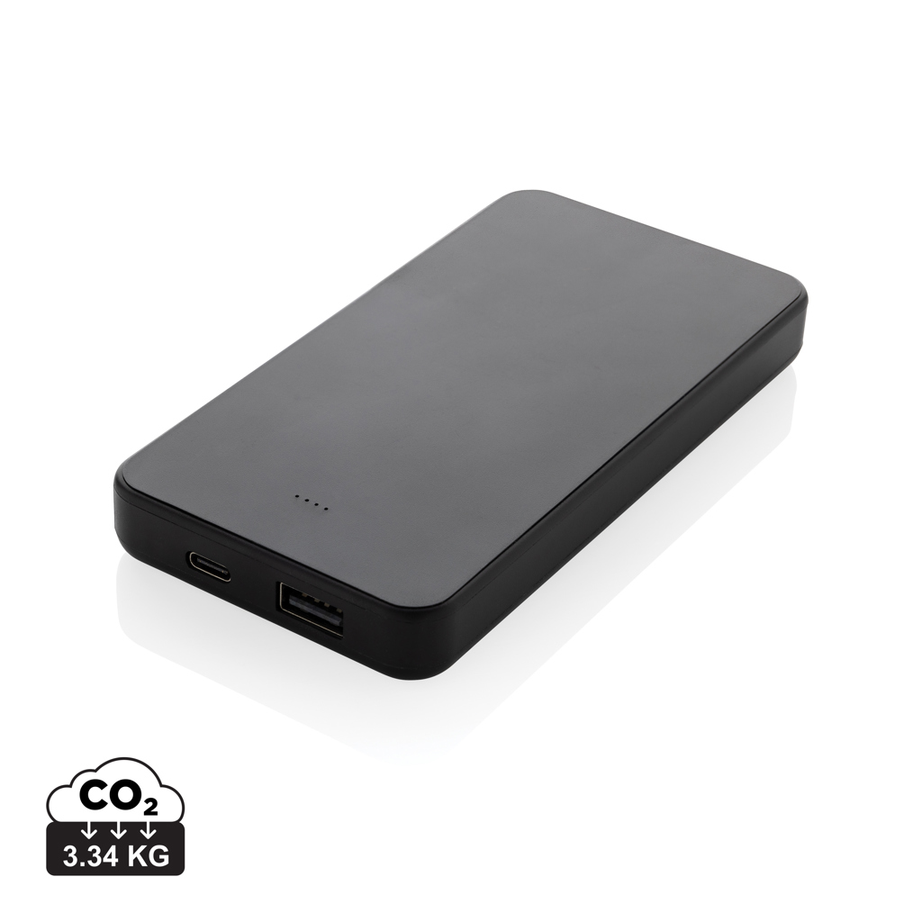 Batterie externe noire avec ports USB et USB-C
