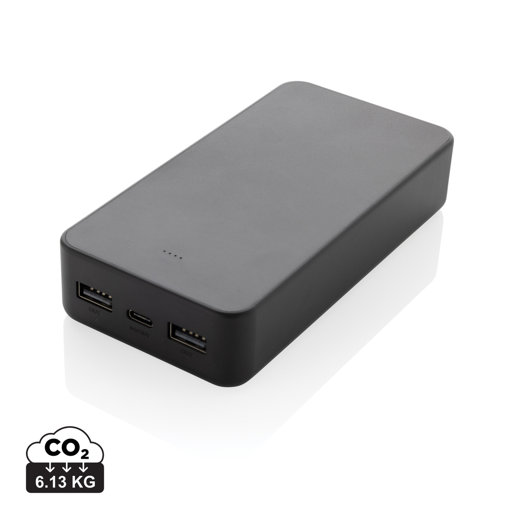 Batterie externe noire avec ports USB