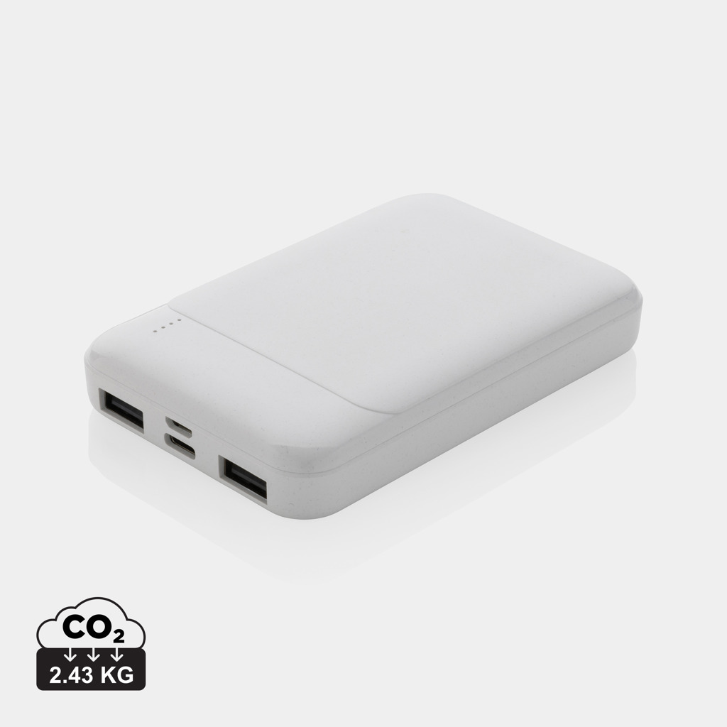 Batterie externe blanche avec ports USB