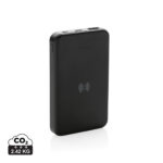 Batterie externe noire avec charge sans fil