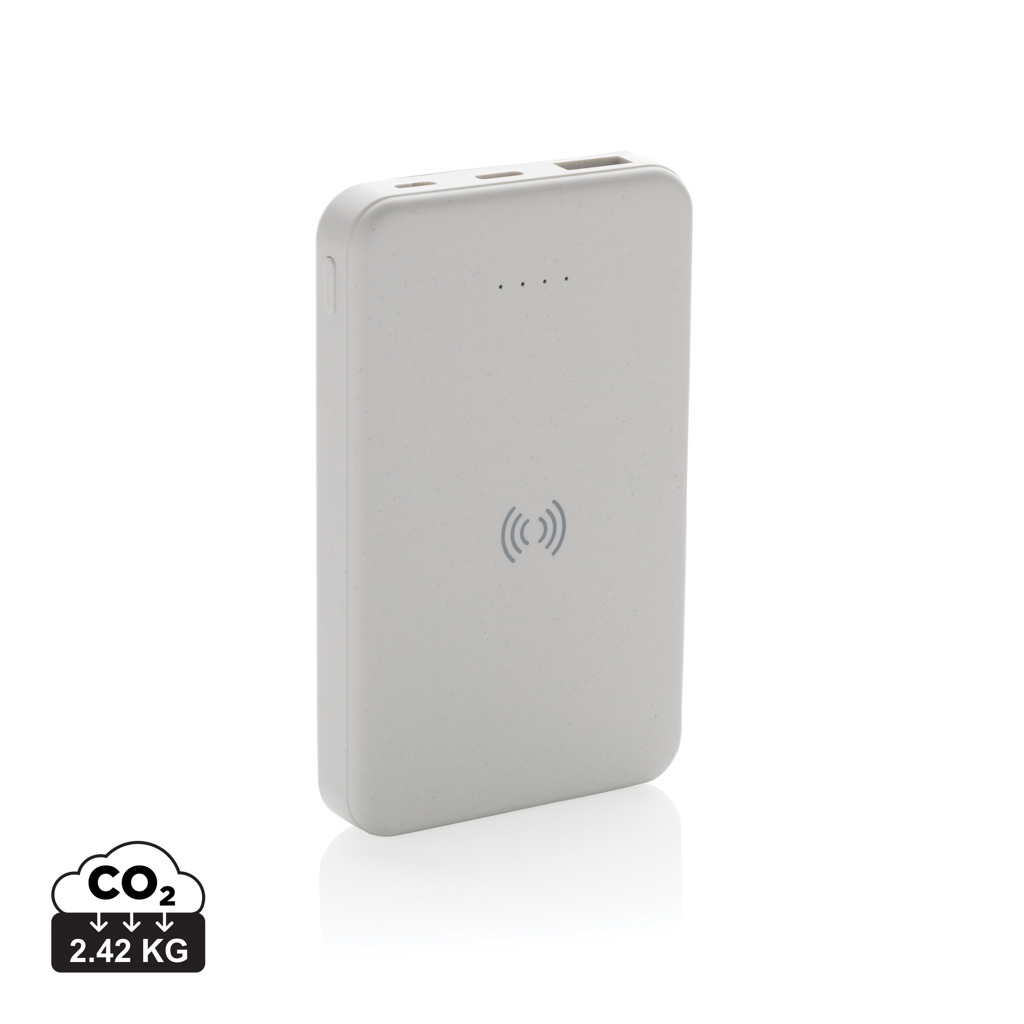 Batterie externe blanche avec recharge sans fil