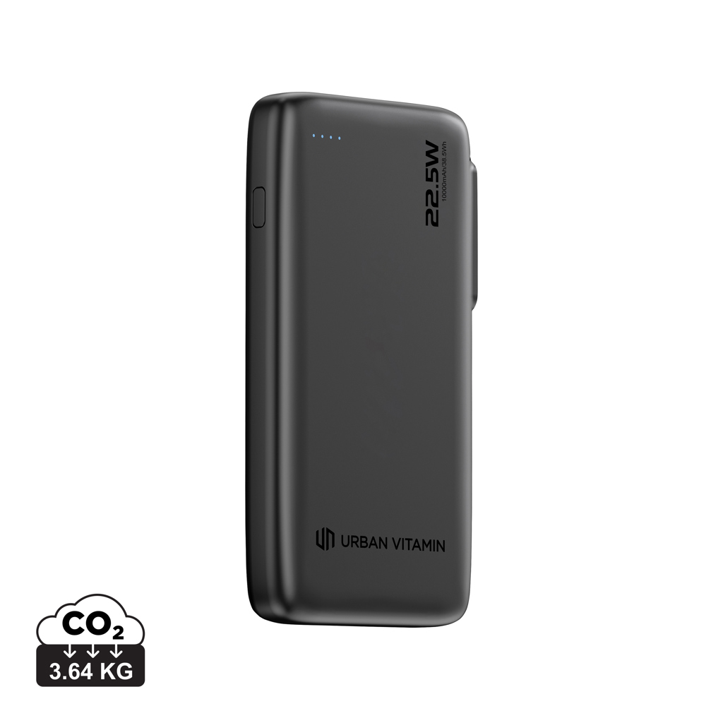 Batterie externe noire Urban Vitamin 22,5W