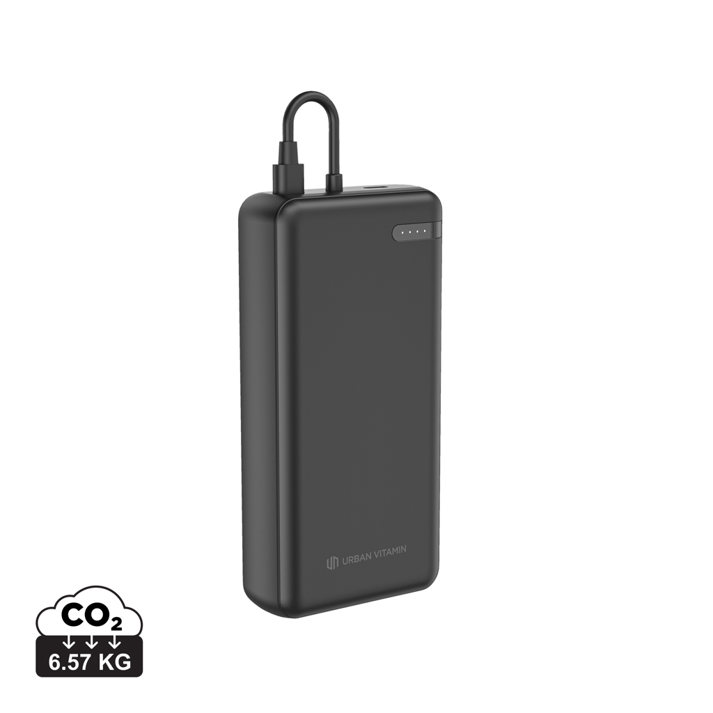 Batterie externe noire avec câble intégré