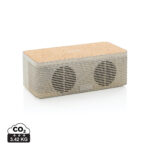 Enceinte Bluetooth rectangulaire en liège avec double haut-parleur