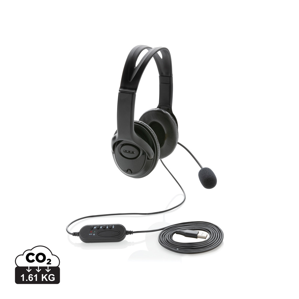 Casque audio filaire USB avec micro intégré