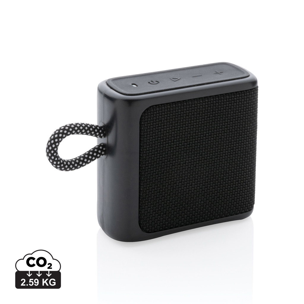 Enceinte Bluetooth portable noire avec dragonne