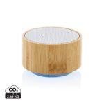 Enceinte Bluetooth cylindrique en bambou