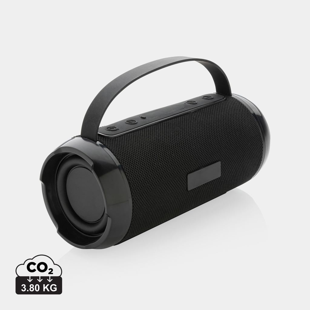 Enceinte Bluetooth portable noire avec poignée