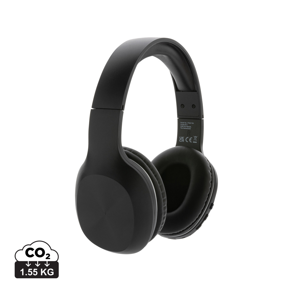 Casque audio noir sans fil avec réduction de bruit