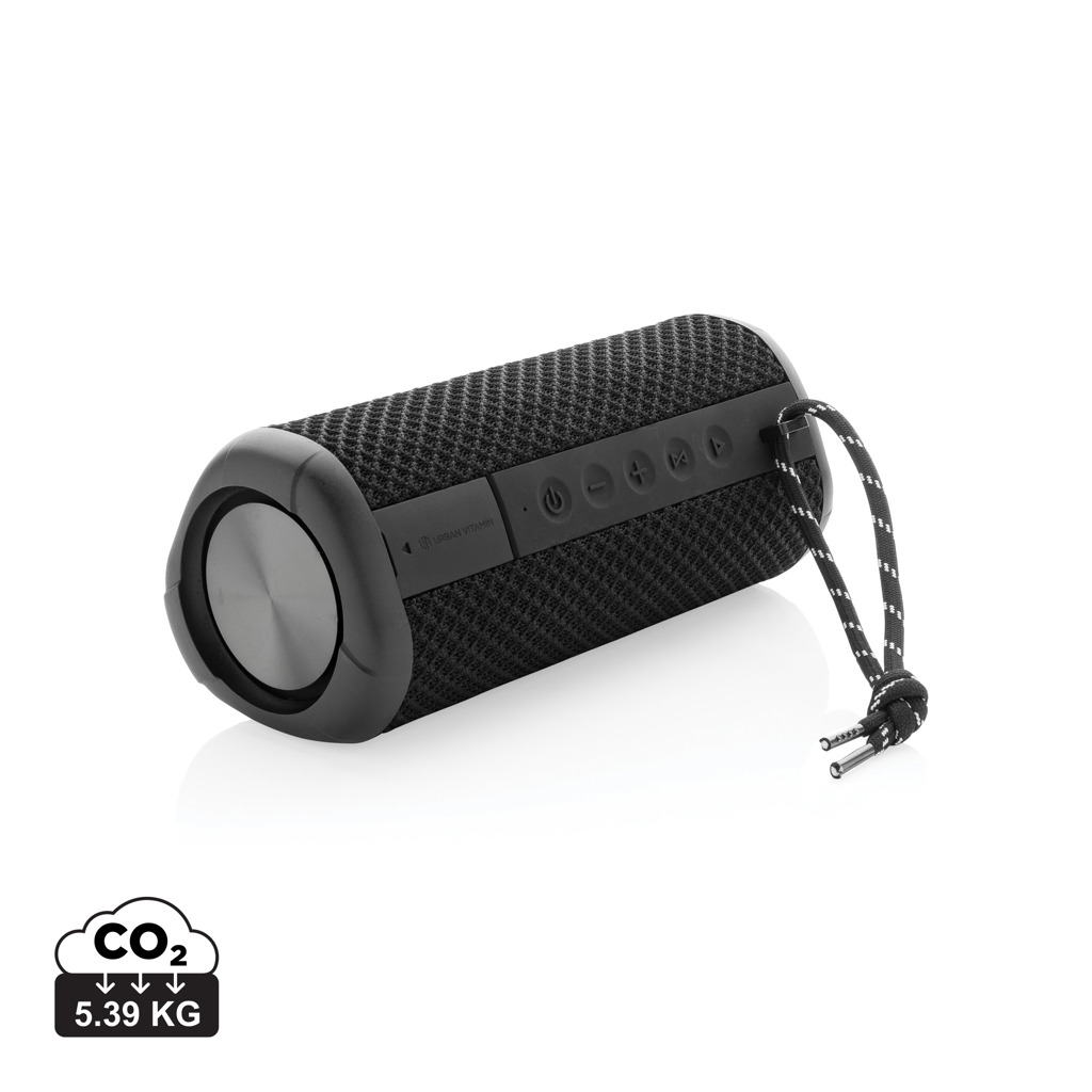 Enceinte Bluetooth portable noire avec dragonne