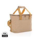 Sac isotherme beige avec bandoulière jaune
