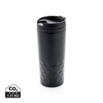 Gobelet isotherme noir réutilisable avec couvercle