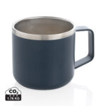 Tasse isotherme bleue en acier inoxydable