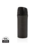 Gourde isotherme noire réutilisable avec indicateur CO2
