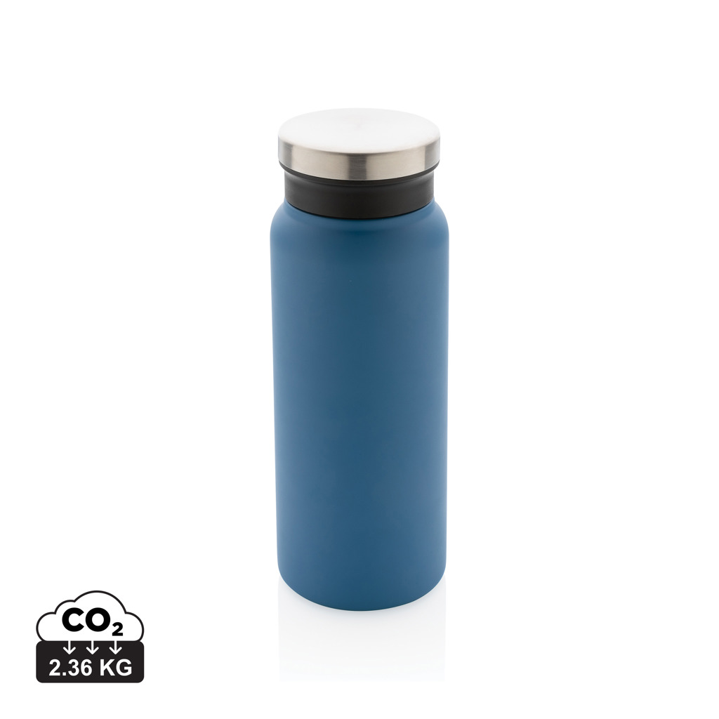 Gourde isotherme bleue avec bouchon métallique
