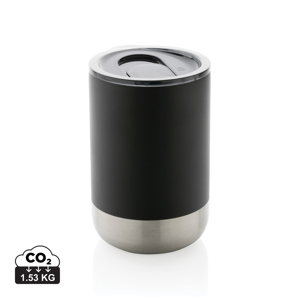 Gobelet isotherme noir en acier inoxydable