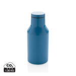 Bouteille réutilisable bleue avec indication CO2 1,36 kg