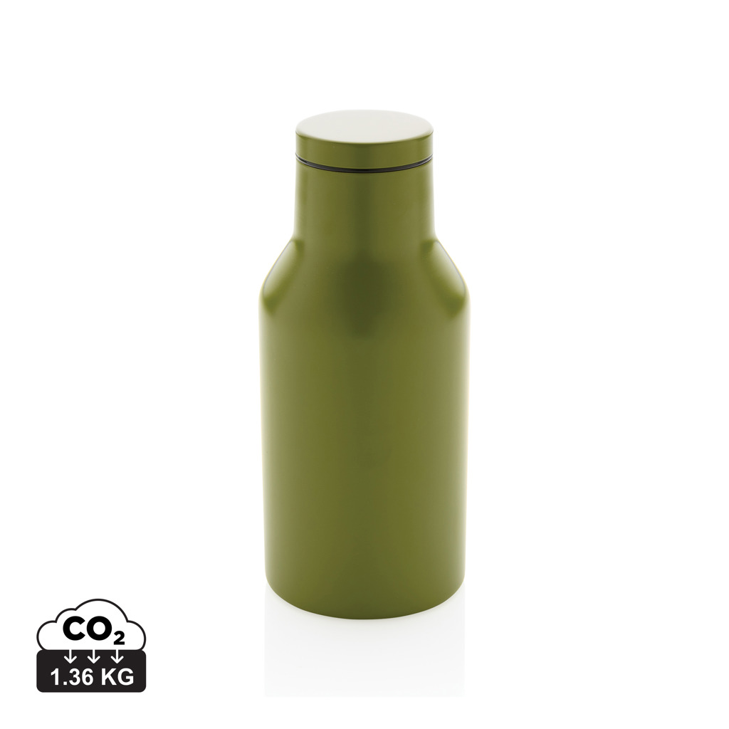 Gourde réutilisable verte avec bouchon vissé