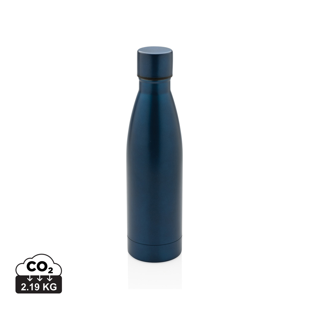 Gourde réutilisable bleue en acier inoxydable