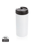 Gobelet isotherme blanc avec couvercle noir