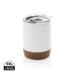 Gobelet isotherme blanc avec base en liège