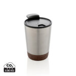 Gobelet isotherme en inox avec couvercle noir