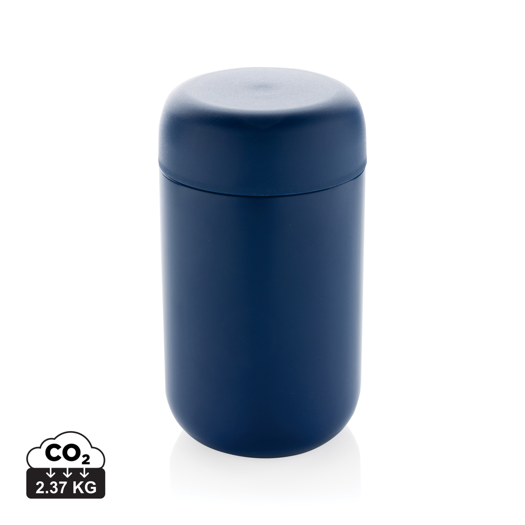 Boîte hermétique bleue avec couvercle minimaliste