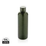 Bouteille réutilisable verte avec indicateur CO2