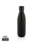 Gourde réutilisable noire en acier inoxydable