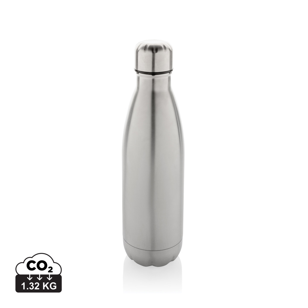 Gourde en acier inoxydable réutilisable argentée