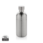 Bouteille réutilisable en acier inoxydable argentée