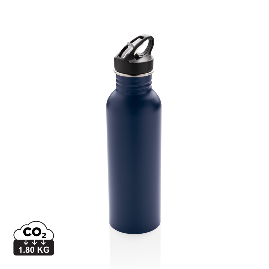 Gourde réutilisable en métal bleu foncé