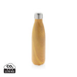 Gourde réutilisable effet bois avec bouchon métallique