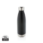 Gourde noire en acier inoxydable réutilisable