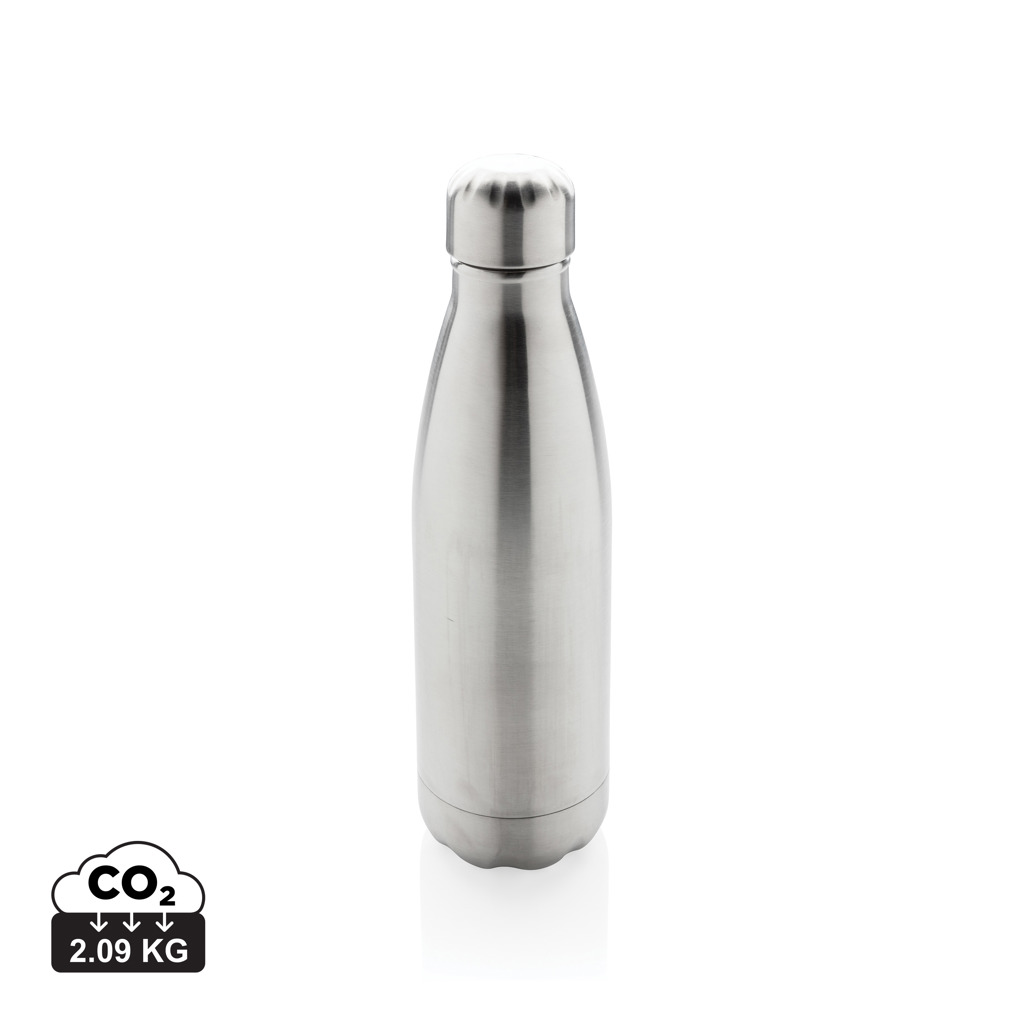 Gourde en acier inoxydable réutilisable argentée