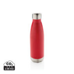 Gourde isotherme rouge en acier inoxydable
