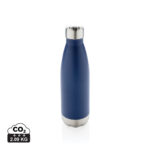 Gourde isotherme bleue en acier inoxydable