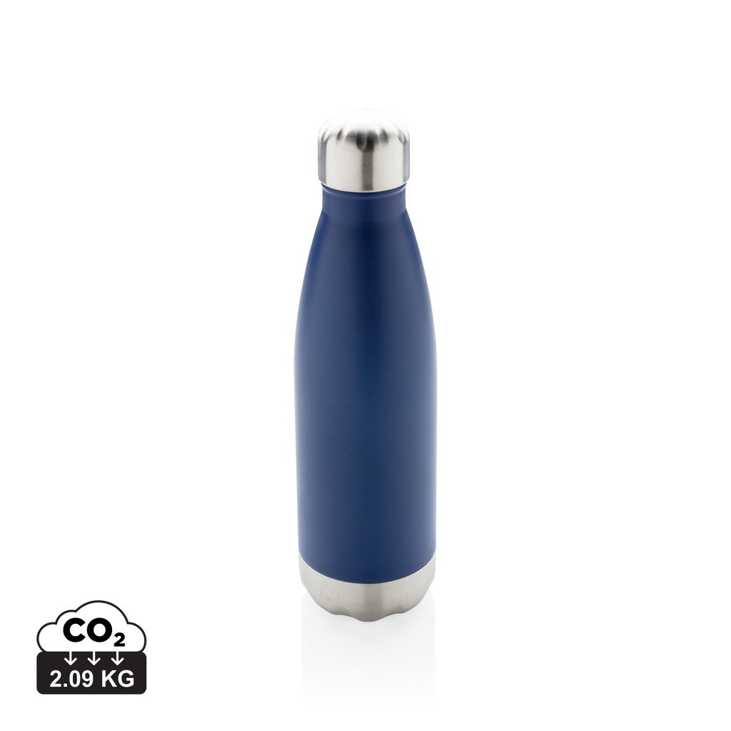 Gourde isotherme bleue en acier inoxydable