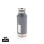 Gourde isotherme grise en acier inoxydable