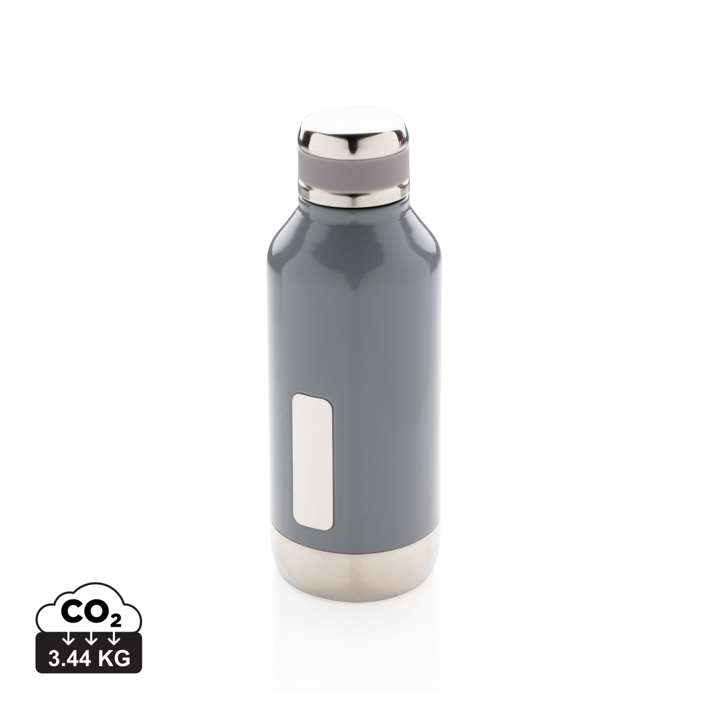 Gourde isotherme grise en acier inoxydable