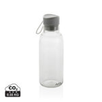 Gourde réutilisable transparente avec bouchon gris