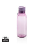 Gourde réutilisable violette translucide avec bouchon