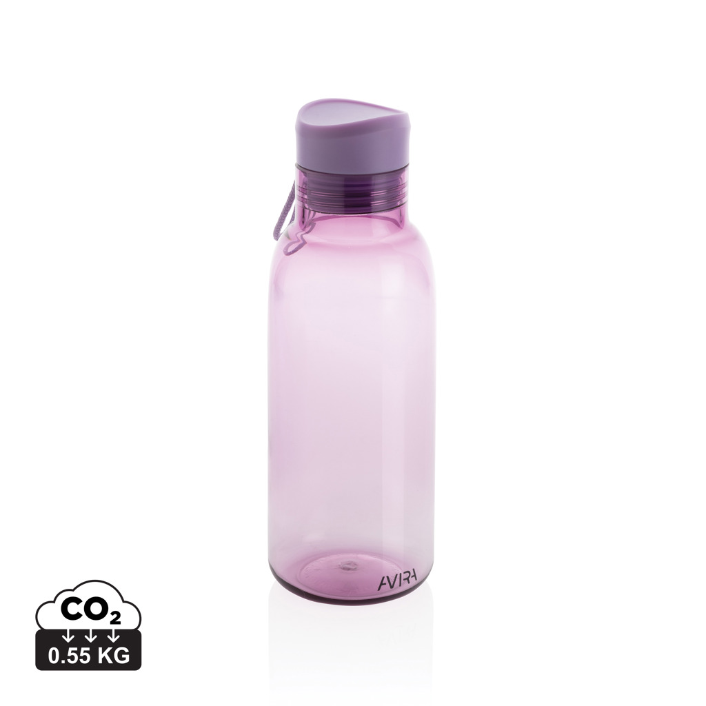 Gourde réutilisable violette translucide avec bouchon
