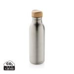 Gourde en acier inoxydable avec bouchon en bambou