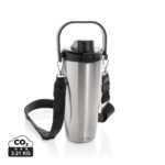 Gourde isotherme en acier inoxydable avec bandoulière