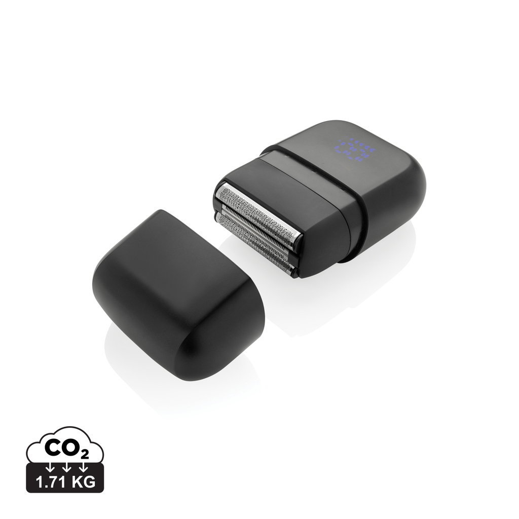 Rasoir électrique noir avec capuchon amovible