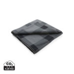 Plaid gris à carreaux plié
