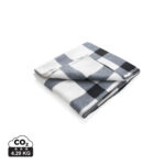 Plaid plié à carreaux gris et blancs