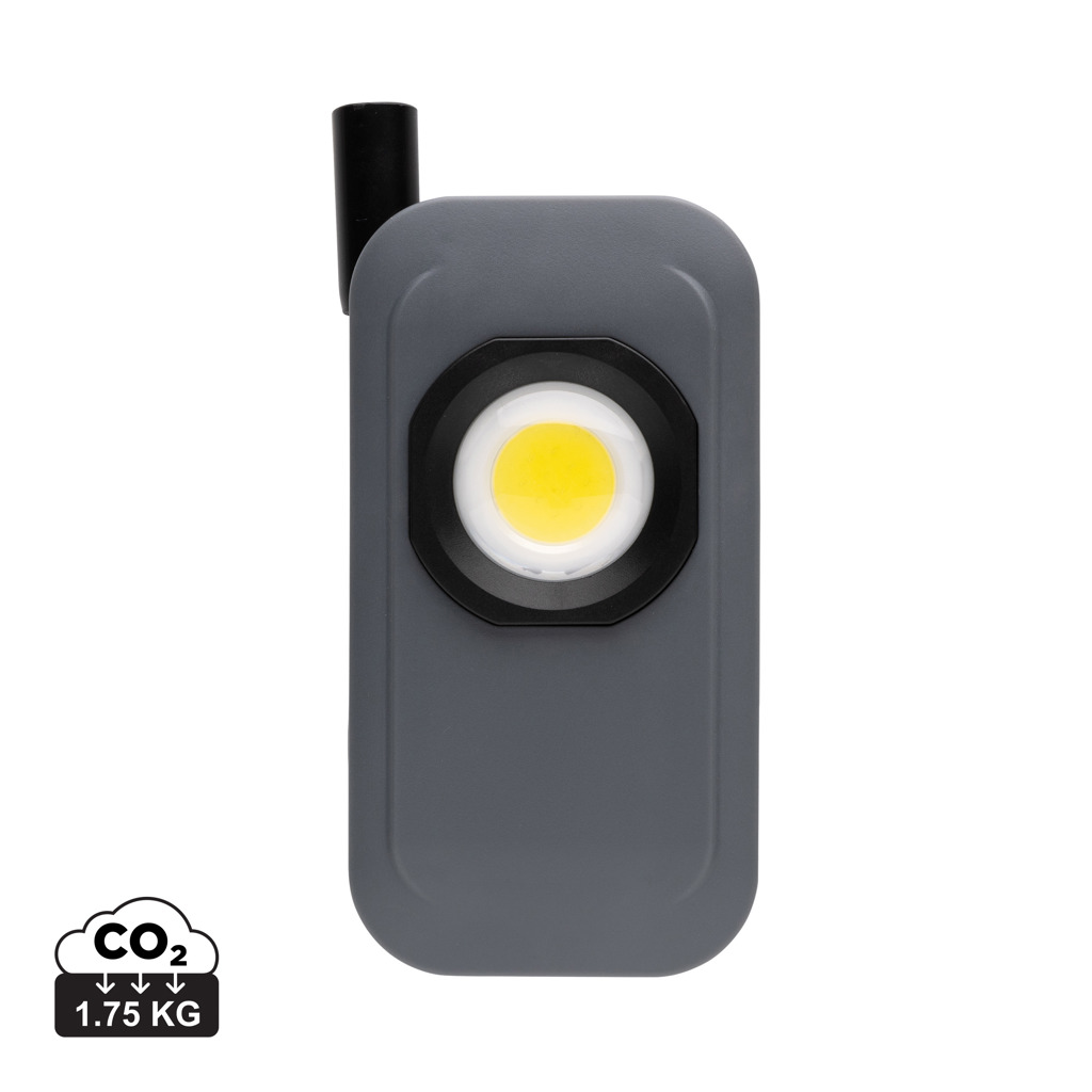 Lampe LED portable grise avec indicateur CO2