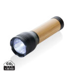 Lampe torche en bambou avec embouts noirs